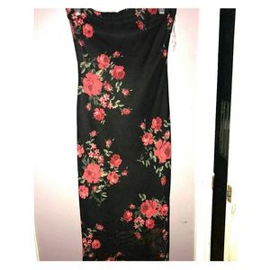 Mesh Rose Halter Dress
